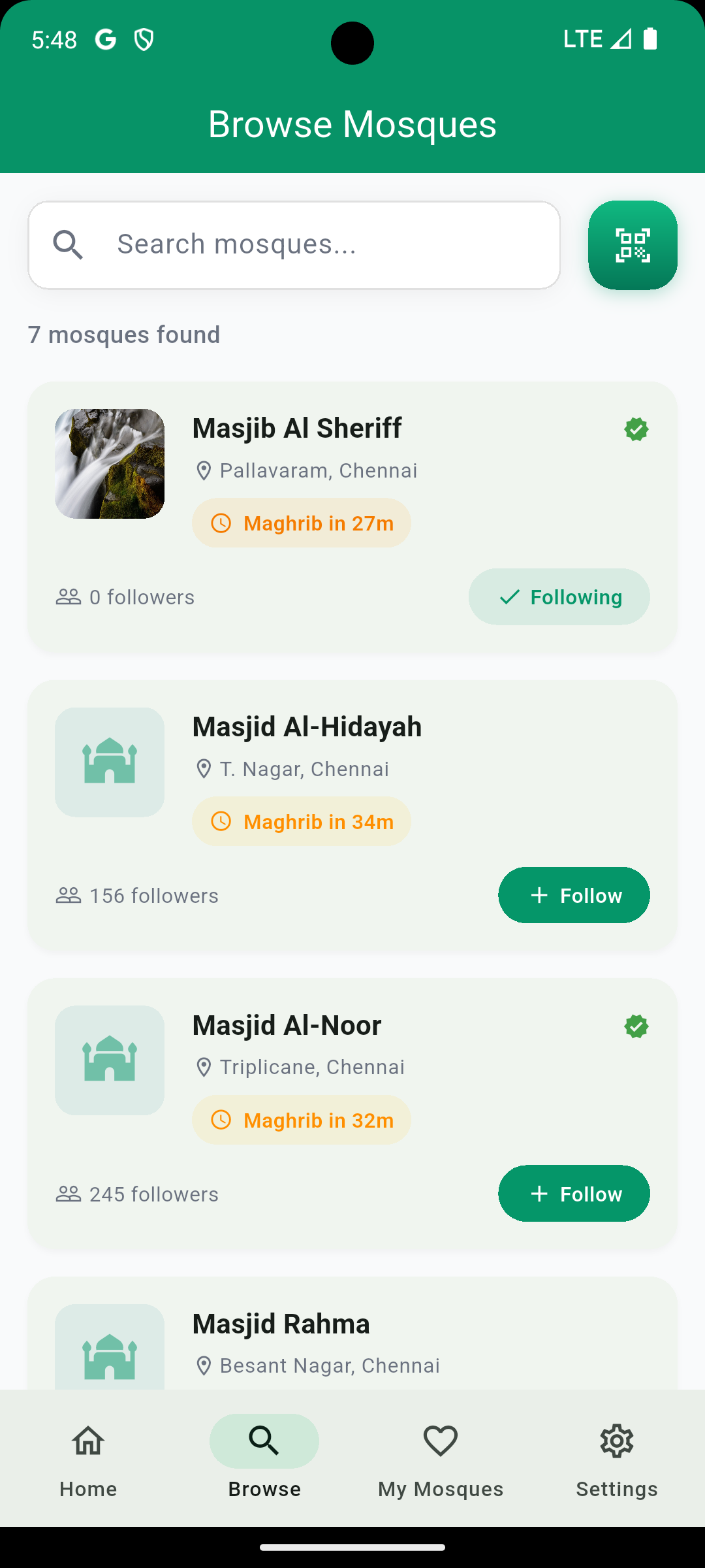 Search Mosques